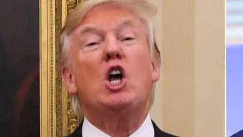 El presidente Trump hizo comentarios sobre Obama ante su gabinete.