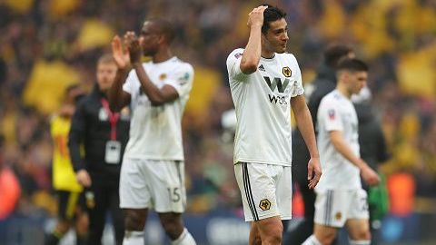 Raúl Jiménez con el Wolverhampton.