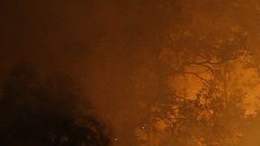 Los bomberos combaten un peligroso fuego en el Valle San Fernando. Archivo