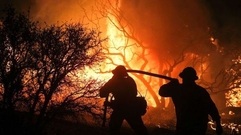 Los fuertes vientos provocan los incendios forestales.