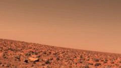 La primera foto de Marte enviada por la sonda Viking II en la década de 1970.