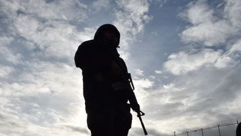 Foto de un Policía Federal en México.