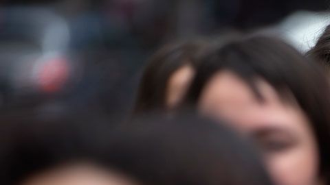 Una protesta de mujeres en Chile contra el uso de las balas de goma.