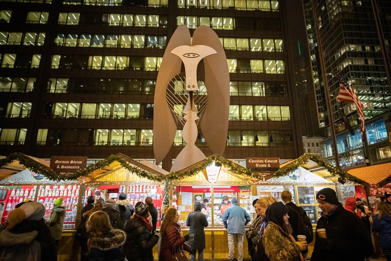 El ChristKindl Market es una tradición navideña en Chicago.