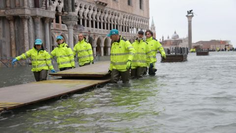 Así se encuentra el corazón de la ciudad de Venecia.