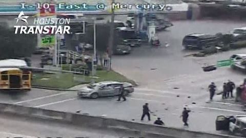 El choque ocurrió a eso de las 11 a.m. por la carretera I-10 Este a la altura de la calle Mercury.