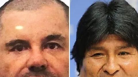 Joaquín "El Chapo" Guzmá Loera, Evo Morales y Pablo Escobar.