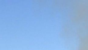 El fuego obligó a cerrar el tráfico en Topanga Canyon.