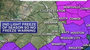 Este aviso de heladas es el primero de temporada de otoño/invierno.