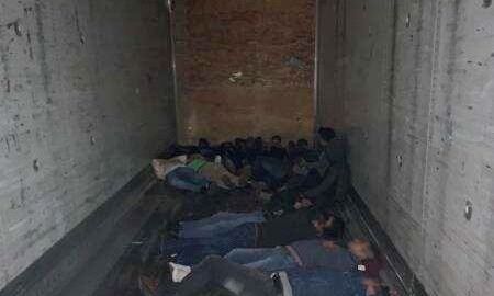 Así iban en la caja del tráiler.