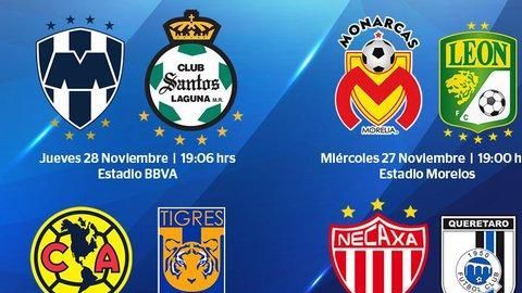 Los duelos iniciarán el miércoles 27 de noviembre