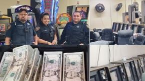 Los policías arrestaron a los dos guardias en la escena.