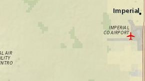 El mapa muestra el enjambre de temblores en los alrededores de El Centro.