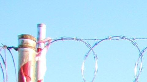 Niños migrantes bloquean un puente fronterizo en Texas.