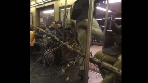 Algunos pasajeros tuvieron problemas para entrar y salir del tren,