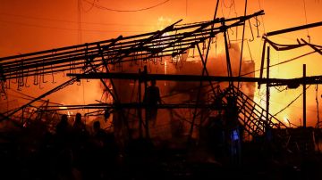 El incendio en el popular mercado de La Merced, en Ciudad de México.