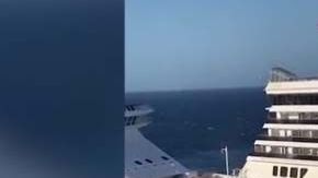 El Carnival Glory  impactó el Carnival Legend este viernes.