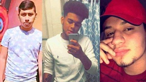 Las cuatro víctimas: Justin Llivicura, Jefferson Villalobos, Michael López  y Jorge Tigre