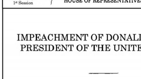 El presidente Trump enfrentará acusaciones por soborno.