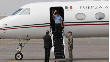 Evo Morales cuando llegó a México.