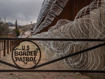 Parte del muro en la frontera con Nogales, Arizona.