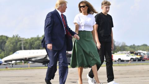 Donald, Melania y Barron Trump.