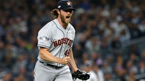 Gerrit Cole en Yankee Stadium el pasado octubre. Será su nueva casa.