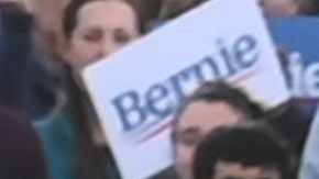 Bernie Sanders durante un mitin electoral en Venice, L.A.