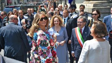 En Italia, Melania Trump no habló el idioma correctamente.