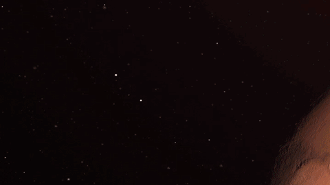 El área de Marte en esta ilustración contiene hielo de agua que sería fácilmente accesible para  los astronautas.