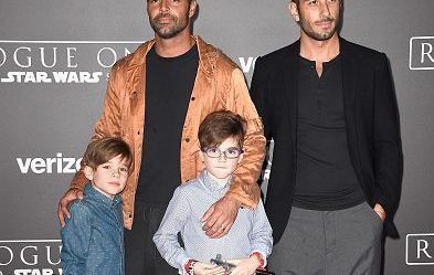 Ricky Martin, junto a su esposo e hijos hace algunos años