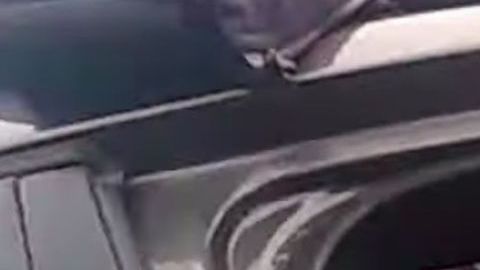 El momento en que lo retiraban del vehículo.