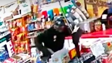 El momento del robo.