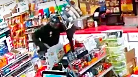 El momento del robo.