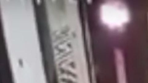 El momento en que el perro quedó atrapado.