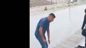 La escena fue grabada en una carretera de Tijuana.