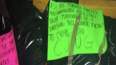 Vamos por los que apoyen al mugroso Marro, CJNG advierte y deja descuartizados