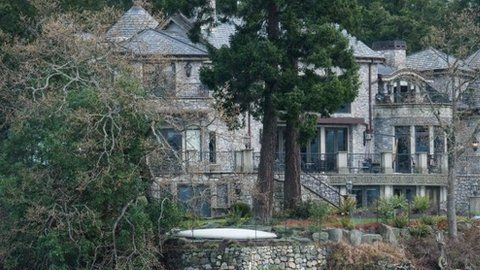 La residencia de la pareja en la isla de Vancouver.