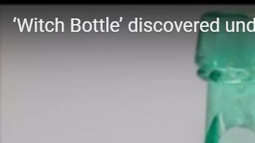 Botella de bruja descubierta en una carretera de Virginia.