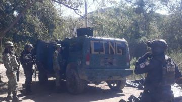 Hummer del CJNG decomisada en Zirándaro, Guerrero