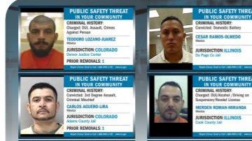 La agencia publicó ejemplos de decenas de inmigrantes liberados.