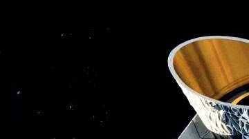 El satélite astronómico infrarrojo (IRAS) orbita la Tierra en esta ilustración.