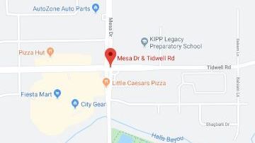 El punto de impacto fue en Mesa y Tidwell.
