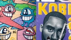 En Houston el artista LeeTheOneLee con su obra.