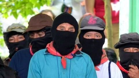 Integrantes del Ejército Zapatista de Liberación Nacional.