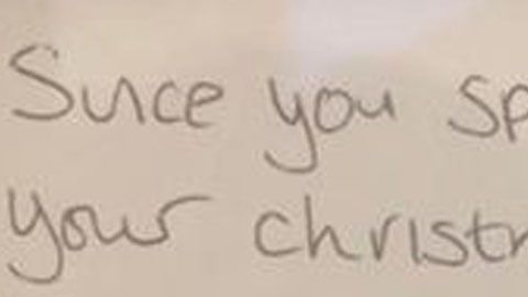 Esta es la nota que recibieron.