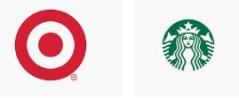 Las marcas Target y Starbucks.