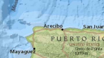 El temblor se registró al sur de Puerto Rico.