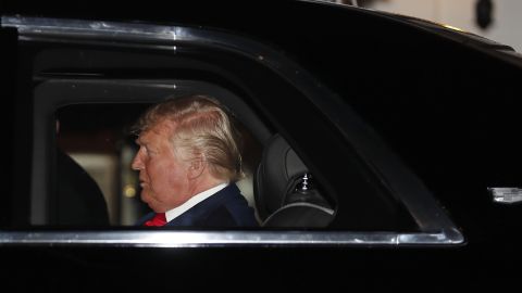 El presidente Trump a su llegada al Capitolio.