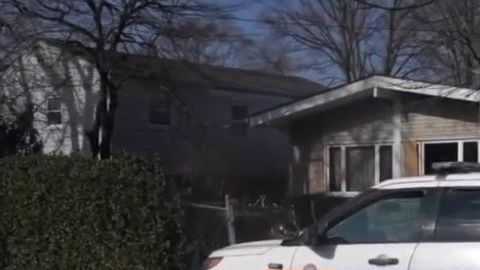 Escena del crimen en New Cassel (NY)